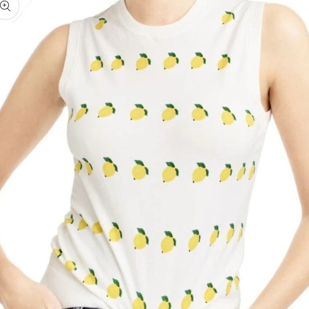 🍋 j.crew Lemon Print Sleeveless sweater vest NWT 💛